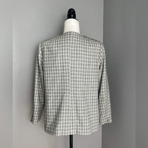 Custom Tailored Handmade Plaid Double Breasted Wool Blazer - M - Picture 10 of 16